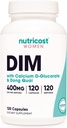 Nutricost Diindolylmethane DIM συμπλήρωμα για τις γυναίκες 400mg, 120 κάψουλες, με Dong Quai, ασβέστιο & μαύρο Cohosh - Vegan, μη GMO και χωρίς γλουτένη