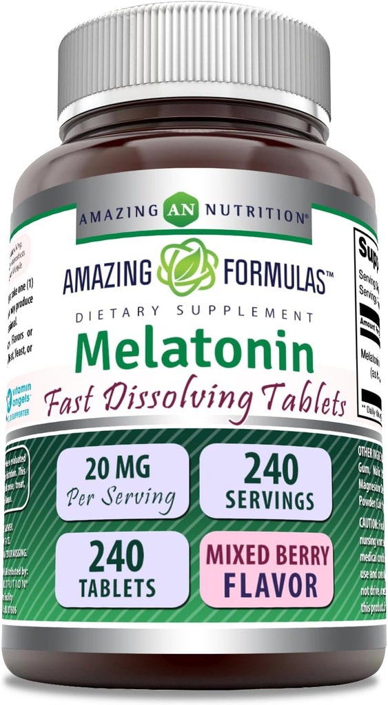 Amazing Formulas Melatonin Fast Dissolving Supplement 