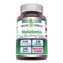 Amazing Formulas Melatonin Fast Dissolving Supplement | Mixed Berry Flavor | 20 Mg Per Serving | 240 Tablets | Non-GMO | Gluten-Free | Made in USA