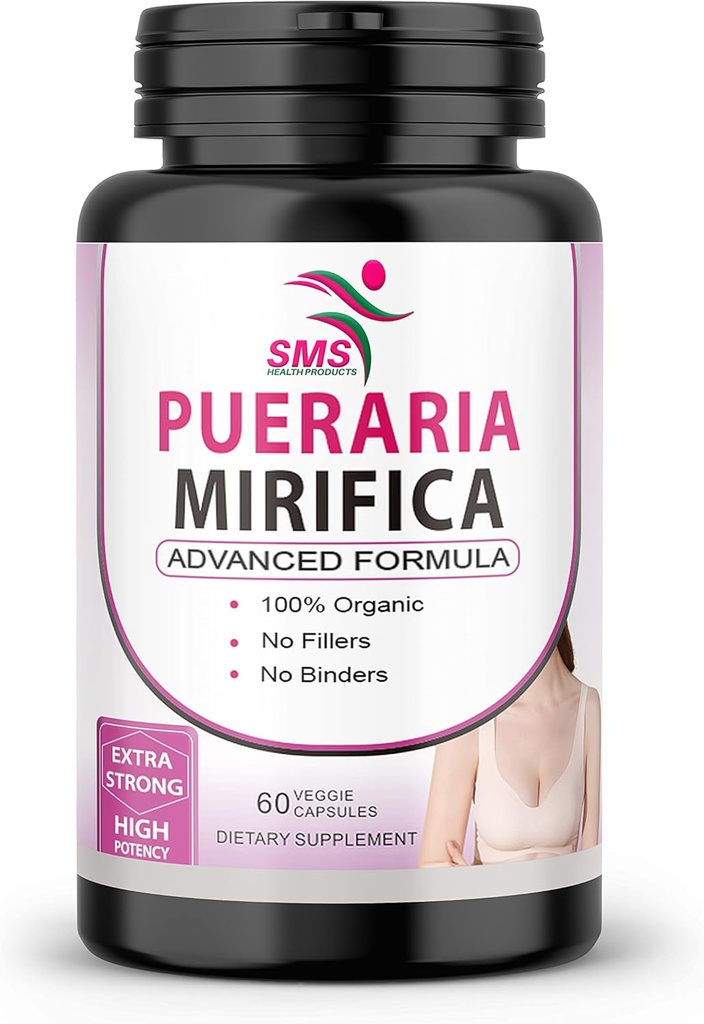 Pueraria Mirifica (Kwao Krua Kao) Συμπληρώματα Χάπια - Pure Root 10:1 Συμπυκνωμένη σκόνη λευκού εκχυλίσματος από την Ταϊλάνδη, Premium Organic - Προάγει την Υγεία των Γυναικών - 60 κάψουλες λαχανικών.