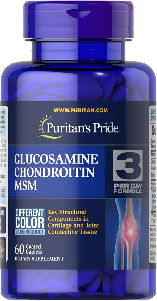 Puritan's Pride Διπλή δύναμη Glucosamine Chondroitin MSM Joint Sooth 60 Cap