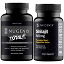 Nugenix Essentials Shilajit και Total-T τεστοστερόνη Booster για τους άνδρες