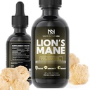 Lions Mane Mushroom Supplement - Βιολογικό εκχύλισμα Lions Mane για την υγεία του εγκεφάλου, τη μνήμη, την εστίαση και την ανοσοποιητική υποστήριξη - Nootropic Vegan Liquid Tincture - Made in USA - 4 Fl Oz