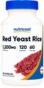 Nutricost Red Yeast Rice 1200mg, 120 Κάψουλες - 60 Serv, Veggie Caps, Μη ΓΤΟ, Χωρίς γλουτένη