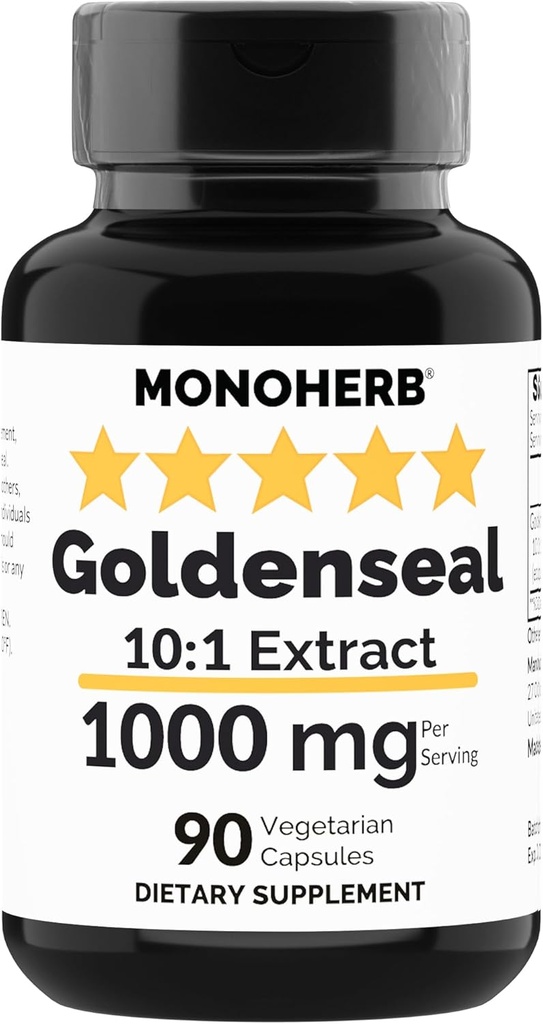MONOHERB Goldenseal Extract 1000 mg - 90 κάψουλες χορτοφάγων