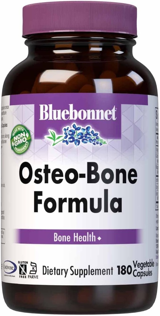 BlueBonnet Osteo-Bone Formula Χορτοφαγικές κάψουλες, 180 κόμης