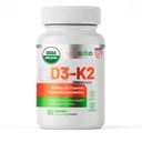 LIVEGOOD Organic D3 K2 Supplement 2000 IU, Vegan Capsules with MK-7, Pure Vitamin D3 with K2 for Immune, and Bone Support Made in the USA Organic D3 K2 Formula (60 Count)