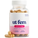 UT-Fem Solution - Γρήγορη αντηλιακή ούρηση για τις γυναίκες, προωθητική υποστήριξη UTI, προωθεί τον καθαρισμό & άνεση, κλινική δύναμη D-μαννόζη, βατόμουρο, και φυσικά συστατικά - 60 κάψουλες Vegan