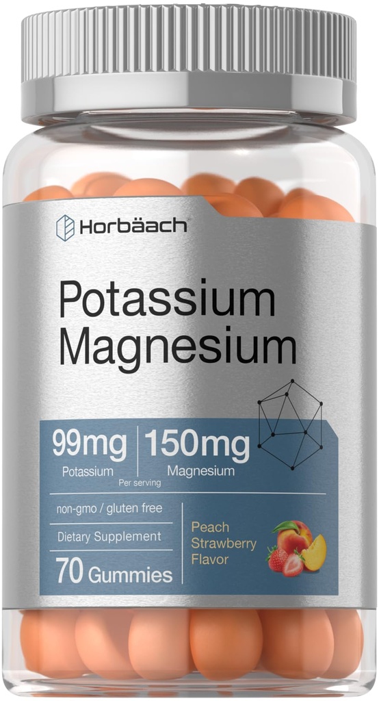 Horbäach Κάλιο Μαγνήσιο συμπλήρωμα Gummies 