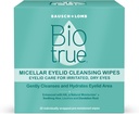 Biotrue Micellar Eyelid Care for Irritated and Dry Eyes Cleansing Wipes, from Bausch + Lomb, Multi, 30 Count