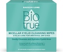 Biotrue Micellar Eyelid Care for Irrited and Dry Eyes Cleaning Wipes, from Bausch + Lomb, Multi, 30 Count