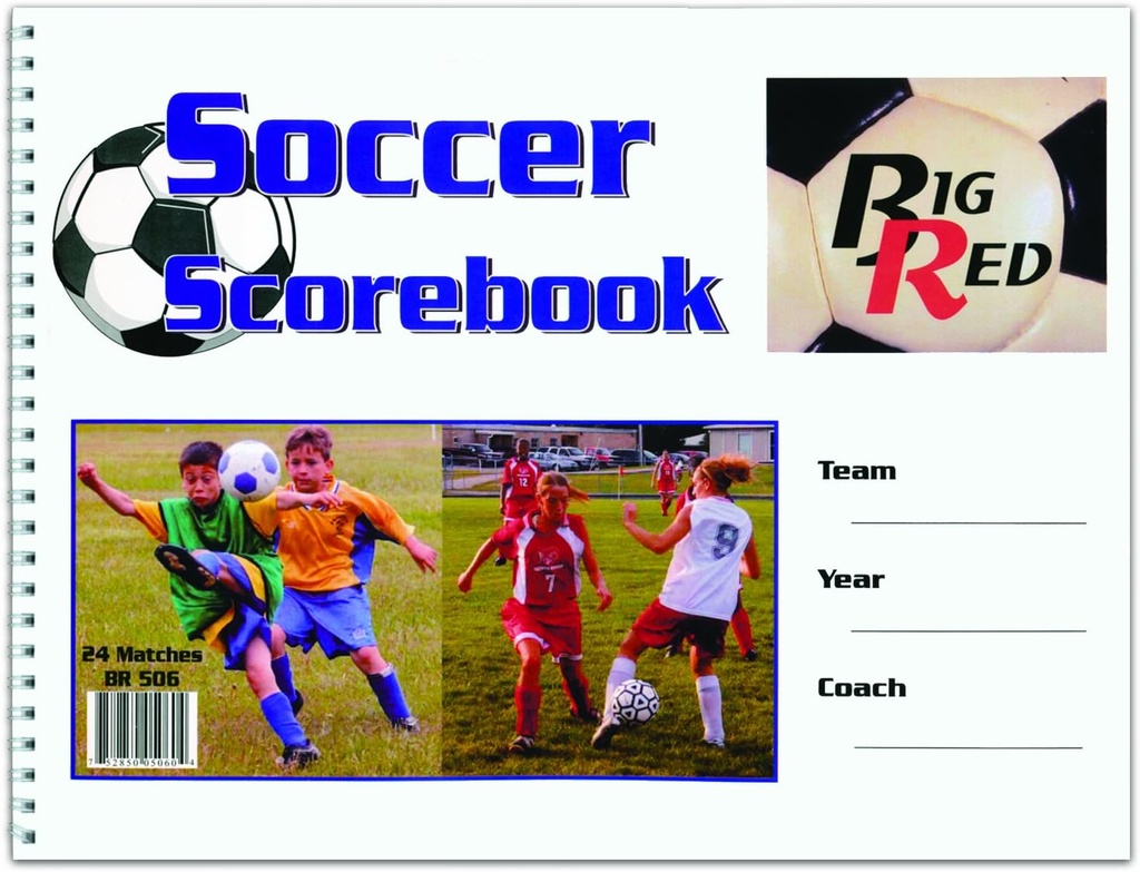 Μεγάλο κόκκινο ποδόσφαιρο Scorebook