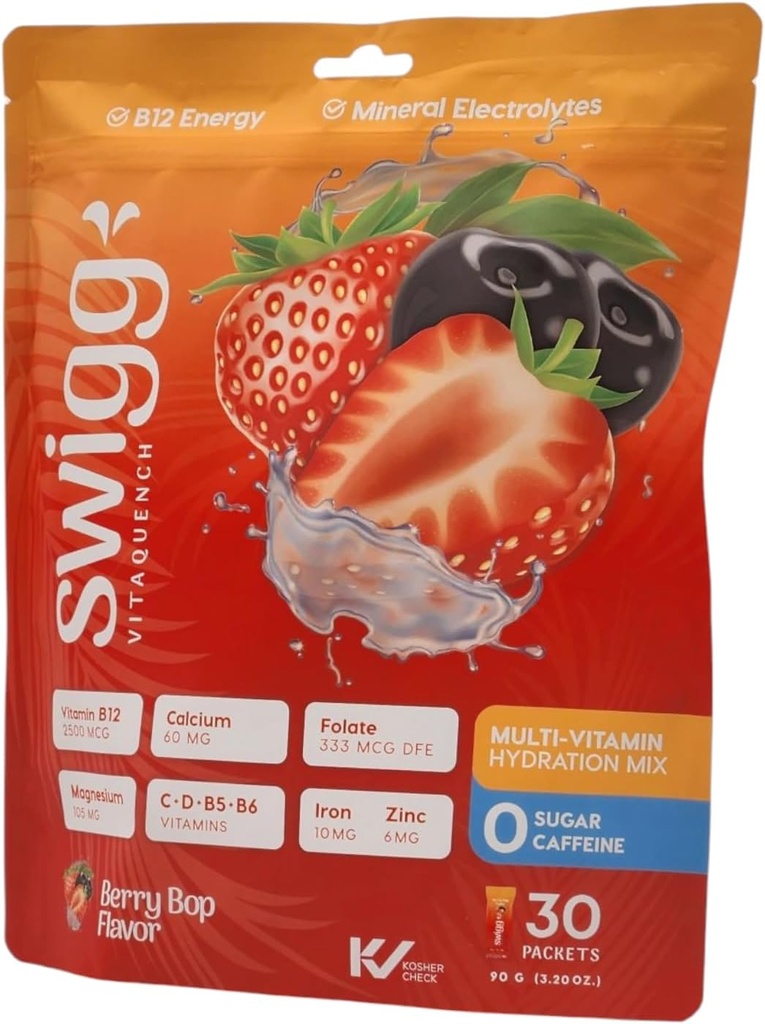 Ηλεκτρολυτές Powder Packets καθημερινή πολλαπλή βιταμίνη νερού Hydration Packet σε σκόνη Όχι Ζάχαρη 2500 mcg B12, C + D + B6, Folate, ψευδάργυρος σιδήρου + Περισσότερα