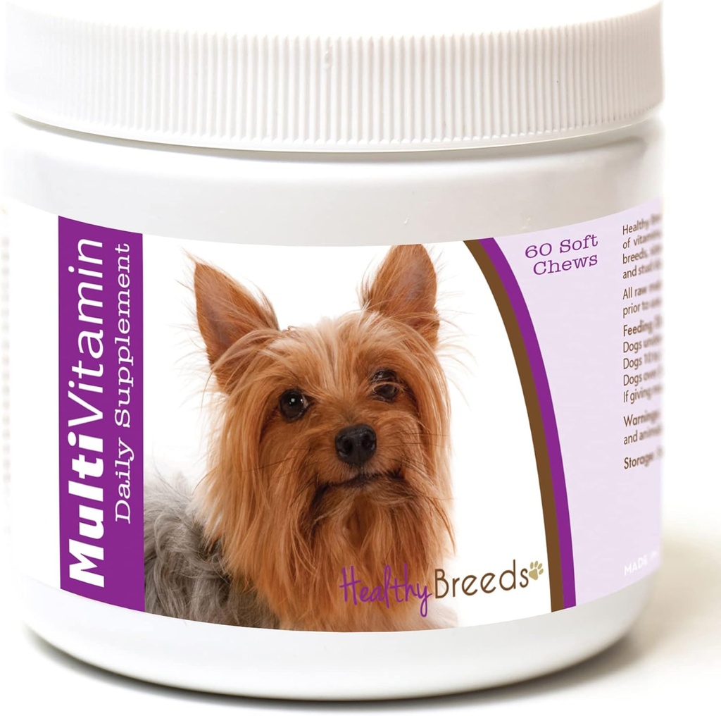 Υγιείς Φυλή Silky Terrier Multi-Vitamin Μαλακό Μασούρια 60 κόμης