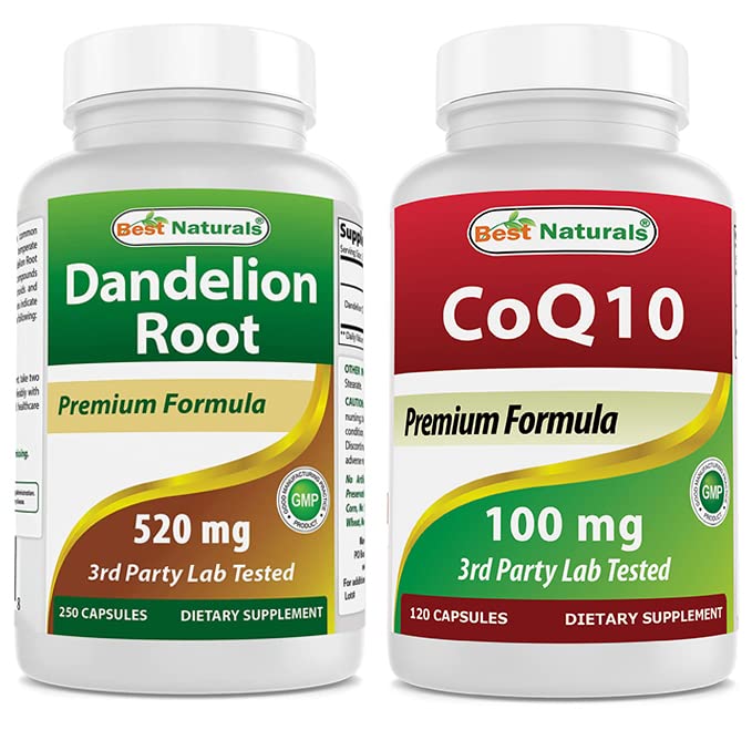 Best Naturals Dandelion Root 520 mg & COQ10 100 mg