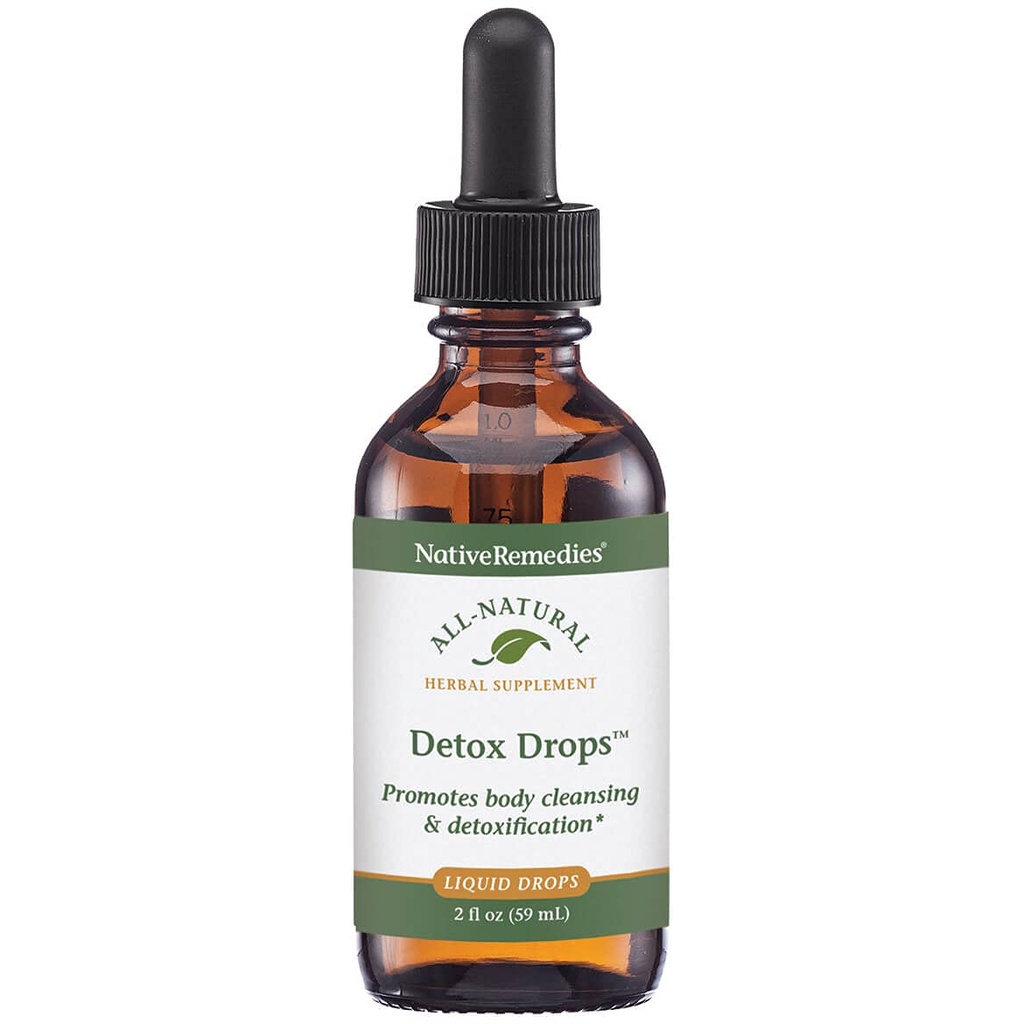 NativeRemedies Detox Drops - Όλα τα φυσικά φυτικά συμπλήρωμα προωθεί τον συστηματικό καθαρισμό του σώματος, απελευθέρωση τοξίνη και λειτουργία του ήπατος και αποτοξίνωση - 59 mL