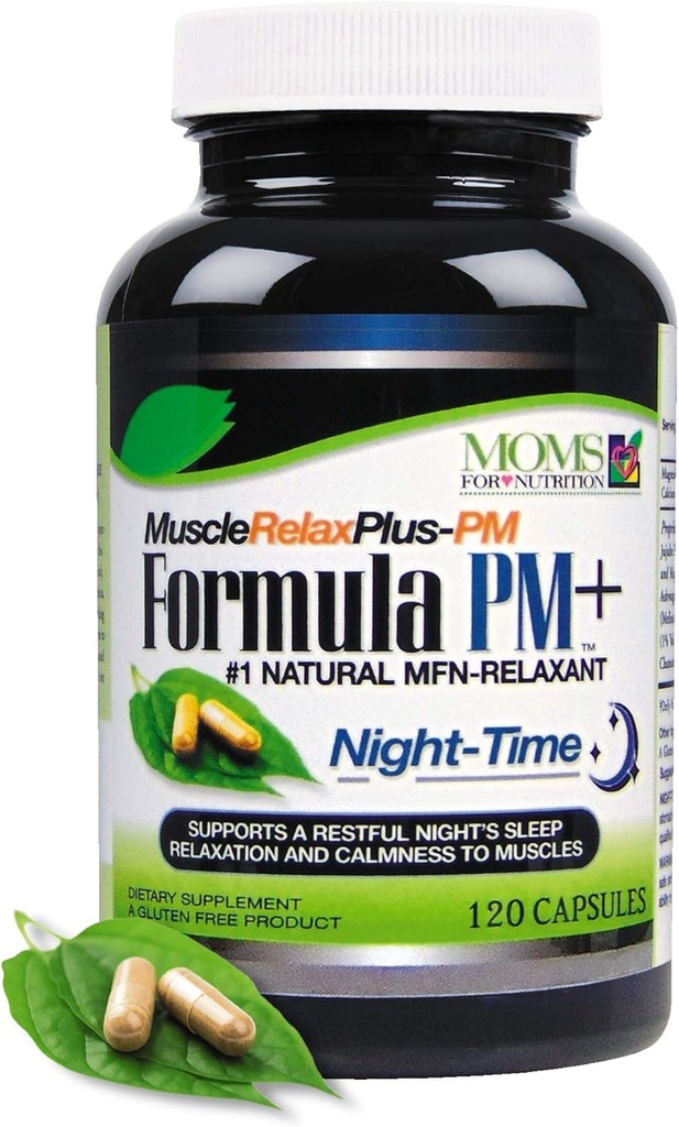 All Natural Muscle Relax Formula PM Plus - Over 1,150 Milligram Support - Night-Time Relaxer - Maximum Strength Natural Relaxant - Capsules (120 Count)