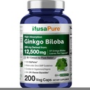 NusaPure Ginkgo Biloba 50: 1 Extract, 250 mg Ισοδύναμο με 12.500 mg ανά Veggie Caps 200 Caps (χορτοφαγικά, μη ΓΤΟ, Vegan) Bioperine
