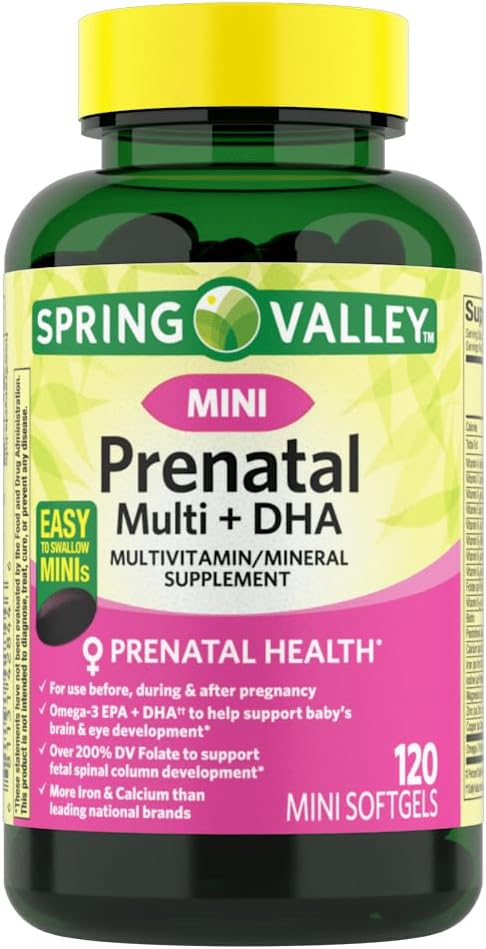 ΙΚJ Mini Prenatal Multi + DHA Complete Multivitamin / Multimineral συμπλήρωμα Mini Softgels, 120 Count