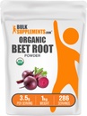 BulkSupplements.com Βιολογική σκόνη ρίζας τεύτλων - Superfood Supplement, Beet Root Supplements - Vegan & Gluten Free, 3,5g ανά σερβιρίσματος, 1kg (Pack of 5) (11 lbs)