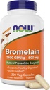 Τώρα Bromelain 500 mg, 200 κάψουλες Veg - Φυσικό ανανά, Proteolytic Enzyme Supplement, 2400 GDU