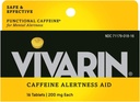 Vivarin, χάπια καφεΐνης, 200mg καφεΐνη σε κάθε δισκίο, Ασφαλώς και αποτελεσματικά σας βοηθά να μείνετε ξύπνιοι, βοήθεια εγρήγορσης, συμπλήρωμα ενέργειας, 16 δισκία - 5 συσκευασίες