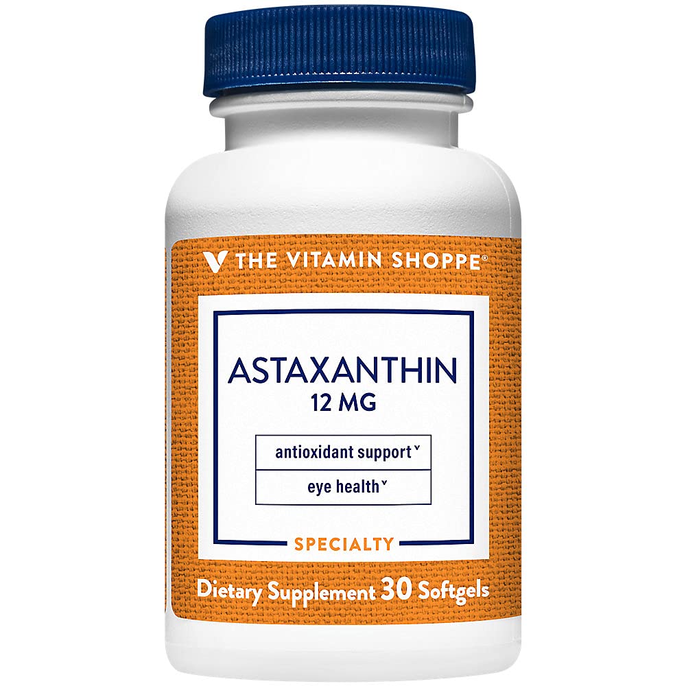 Η βιταμίνη Shoppe Ασταξανθίνη (Solasta) Branded Συμμετέχων 12mg (30 (30 Softgels)