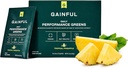 Gainful Daily Performance Greens Powder, Coconut Pineapple, Gut Health, Energy, Focus and Immune Support with L Theanine, Organic Greens, Chlorella, Ginger, Green + Adaptogen Drink Mix, 28 Packets