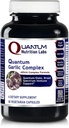 Quantum Nutrition Labs Quantum Garlic Complex - συμπλήρωμα σκόρδου αλλικίνη, χάπια σκόρδου, εκχύλισμα αλλικίνης, εκχύλισμα σκόρδου, οργανικές κάψουλες σκόρδου, ανοσοποιητική υποστήριξη - 60 κάψουλες χορτοφάγων