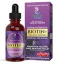 Maximum Strength 165,000mcg Liquid Biotin & Collagen Drops – Vitamins for Hair Growth for Women & Men – Supports Healthy Hair, Radiant Skin & Strong Nails – 98% Absorption, Non-GMO, 60 Servings