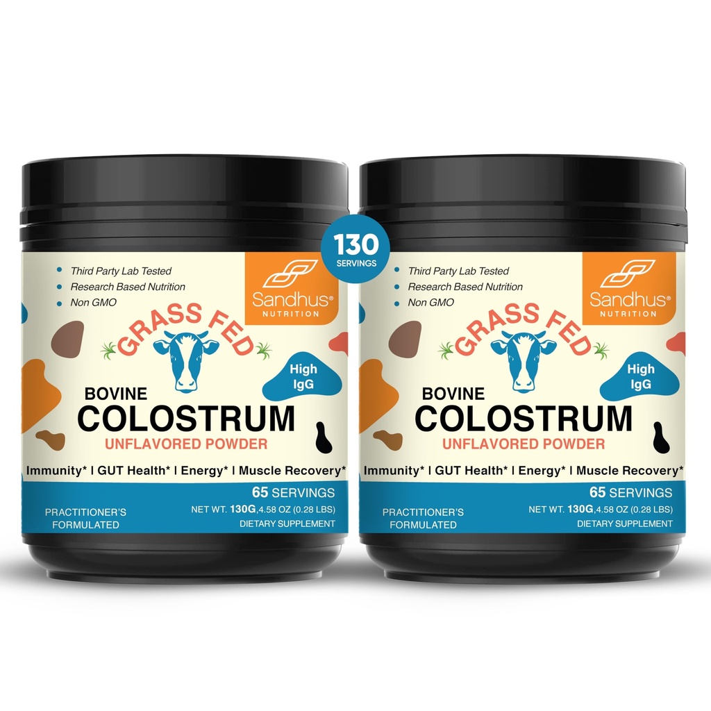 Sandhu's Grass Fed Bovine Colostrum σκόνη για τους ανθρώπους, Ενήλικες 