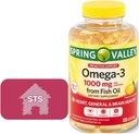 Spring Valley Omega-3 από το ιχθυέλαιο, 1000 mg, 120 Count + STS Sticker.
