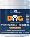 Life Extension Dog Multivitamin & Probiotics - Συμπλήρωμα διατροφής για τη συνολική υγεία, την πέψη και την ανοσοποιητική υποστήριξη - Βιταμίνες, προβιοτική ανάμειξη, πρωτόγαλα (Bovine) - 90 μαλακά μάσημα