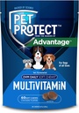 Pet Protect Dog Multivitamin, Vet-Σχηματισμένο DVM καθημερινά μαλακά μάσημα, υποστηρίζει σε εξέλιξη υγεία & ευεξία, κοτόπουλο-φλάβο (60 κόμης)