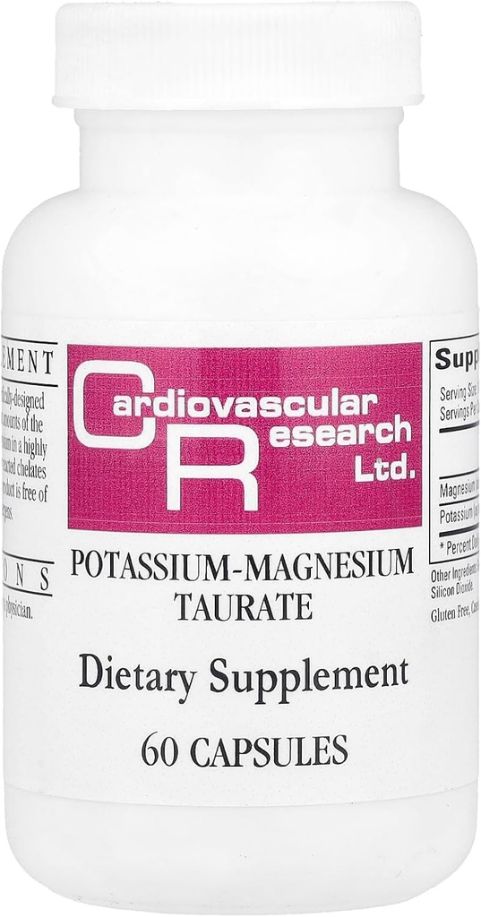 Καρδιαγγειακή έρευνα Μαγνήσιο-Potassium Taurate 60 Count