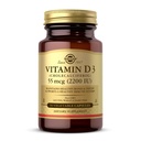 Solgar Vitamin D3 (Cholecalciferol) 55 mcg (2200 IU), 50 κάψουλες λαχανικών - Βοηθά στη διατήρηση υγιεινών οστών & δοντιών - Υποστήριξη ανοσοποιητικού συστήματος - Μη ΓΤΟ, Χωρίς γλουτένη, Χωρίς γαλακτοκομικά, Kosher - 50 Σερβιέτες