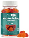 Maxi Health 1mg Μελατονίνη Gummies – Παιδιά Μελατονίνη Μασώμενα με Φυσικό Κεράσι & Πορτοκαλί Γεύση – Ενηλίκων και Baby Sleep Help Supplement to support Restful Nights (120 Count)