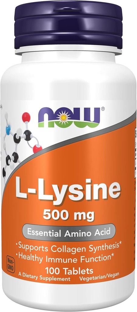 NOW Foods L- Lysine -- 500 mg - 100 δισκία