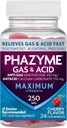 Phayzyme Μέγιστη δύναμη Αέριο & Οξύ ανακούφιση, λειτουργεί γρήγορα, Cherry Γεύση, 24 μάσημα (συσκευασία Μαΐου Vary)