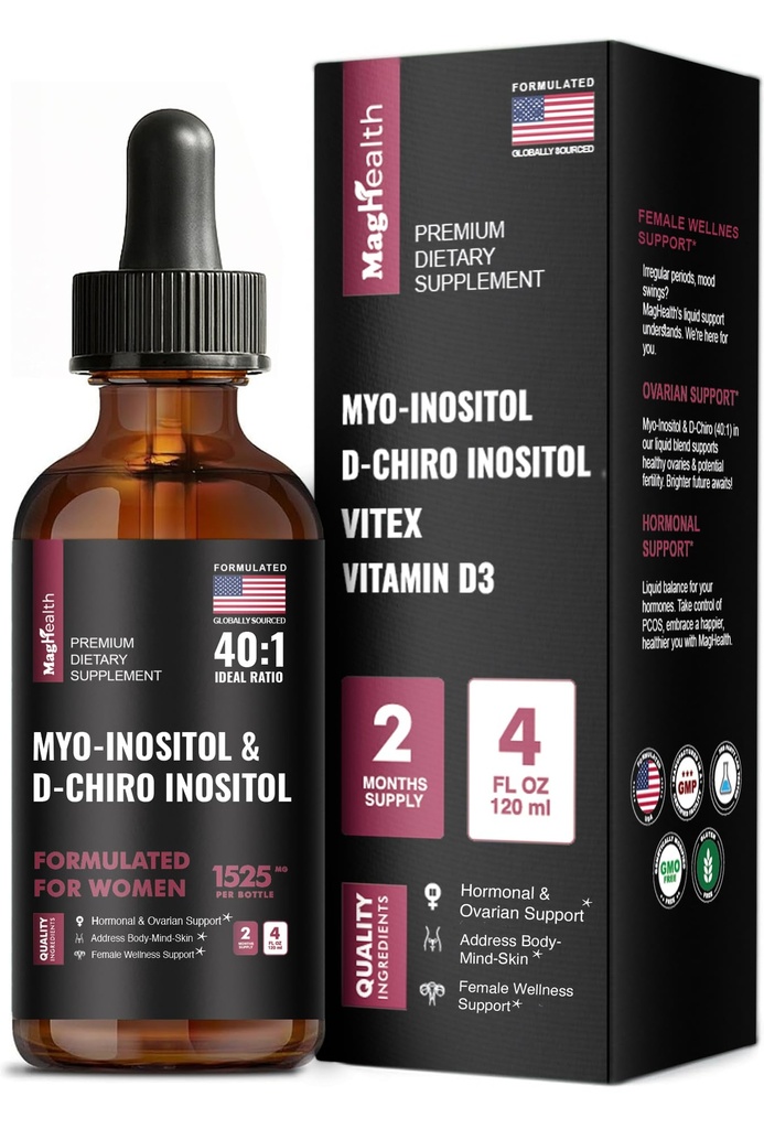 Myo-Inositol & D-Chiro Inositol - 40:1 Ratio - 60-Day Supply - Υποστήριξη για την υγεία των γυναικών και την καθημερινή ευεξία Υποστήριξη για την προώθηση της συνολικής ισορροπίας - Premium Inositol συμπλήρωμα