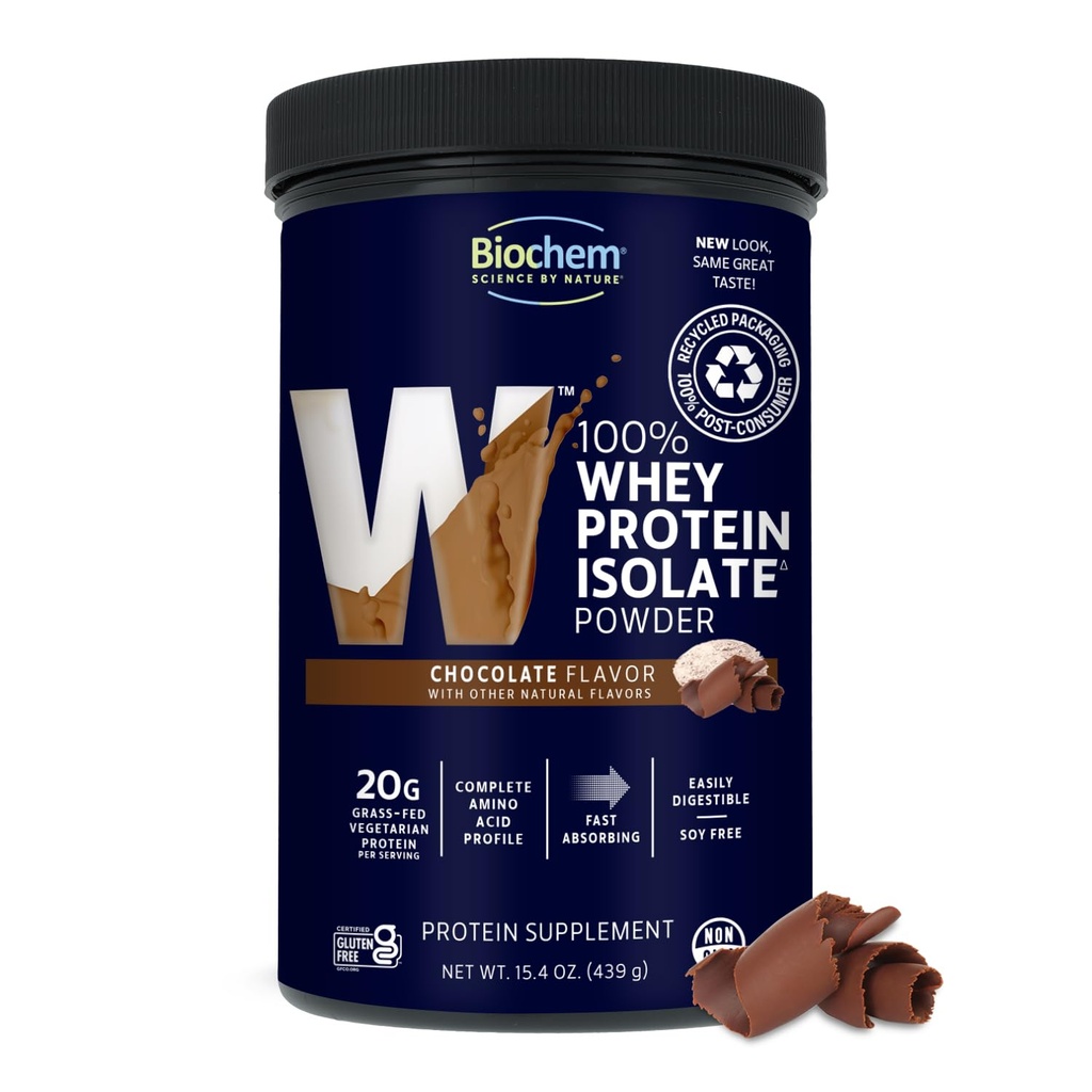 Biochem, σκόνη πρωτεΐνης Whey, 20g πρωτεΐνης για την υποστήριξη των μυών και Έντονη προπονήσεις, σοκολάτα, 15,4 oz...