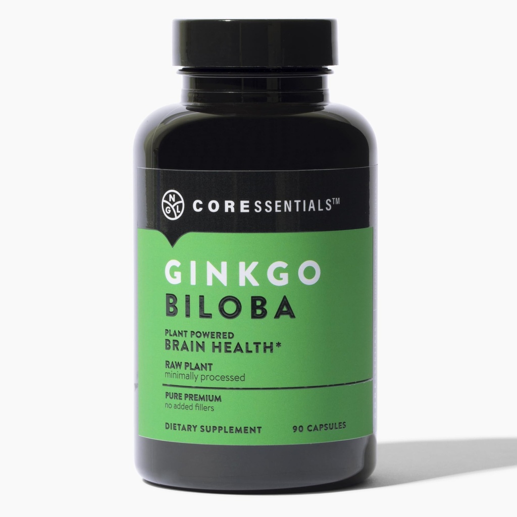 NGL Ginkgo Biloba - 90 κάψουλες, Συμπληρώματα για την υγεία των εγκεφάλων που λειτουργούν με φυτά, Pure Premium Raw Plant Formula, ελάχιστα επεξεργασμένα, χωρίς πρόσθετα πληρώματα