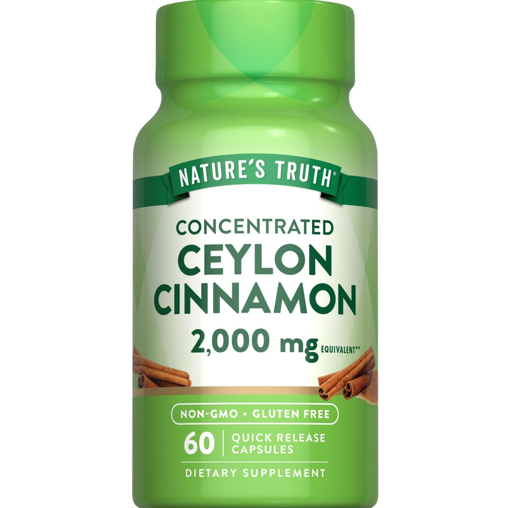 Nature's Truth Ceylon Cinnamon Pill Capsules | Non-GMO & Gluten Free Supplement