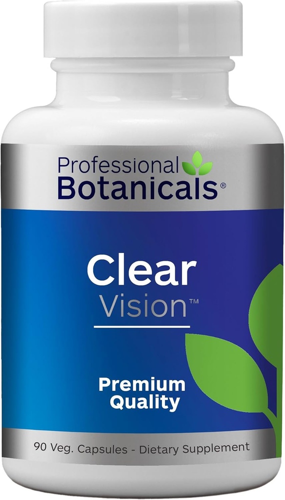 Professional Botanicals Clear Vision Eye Vitamins - Lutein, Zεαξανθίνη Υποστηρίζει Οφθαλμικό Στρώμα, Ξηρά Μάτια και Υγεία Οράματος – 90 Χορτοφαγικές Κάψουλες