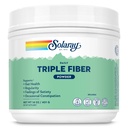 SOLARAY Triple Fiber Powder - Daily Fiber Supplement for Women and Men w/Prebiotics - Gut Health, Occasional Constipation, Digestive Health Support, Unflavored, Vegan, Gluten Free, 30 Servings, 14oz