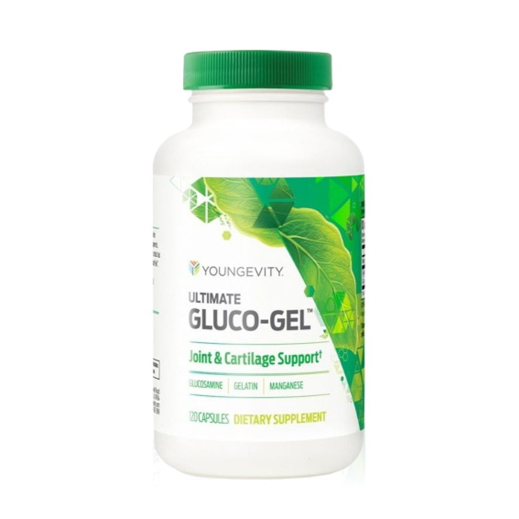 Youngevity Ultimate Gluco-GelTM – Συμπληρώματα Υποστήριξης και Καρτιού με Γλυκοσαμίνη Sulfate και Ζελατίνη – 120 Κάψουλες