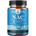 Natures Craft NAC Supplement N- Acetyl Cysteine 600mg - Υψηλή Απορρόφηση NAC 600 mg Κάψουλες Glutathion Precursor για τον καθαρισμό του ήπατος Detox Kidney Support Ανοσία και συμπλήρωμα εγκεφάλου