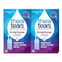 TheraTears Λιπαντικές Οφθαλμικές σταγόνες για Ξηρά Μάτια, Συντηρητικές δωρεάν οφθαλμικές σταγόνες, 30 Φιαλίδια μιας χρήσης (2 Συσκευασία)