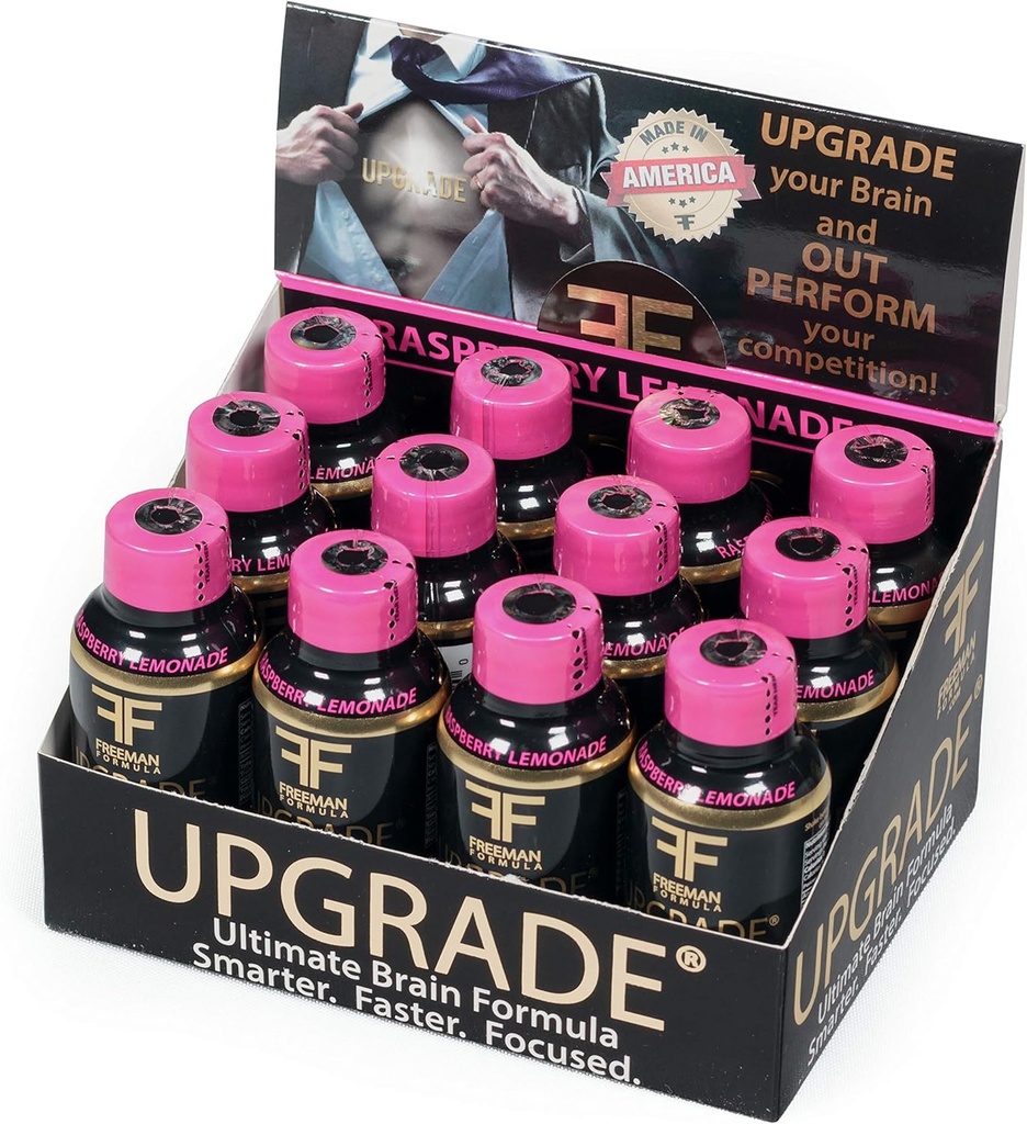 Αναβάθμιση Brain Supplement - Ενισχύει τη μνήμη, συγκέντρωση, εστίαση & σαφήνεια - ιδιόκτητο μείγμα AAKG με Beta Alanine, Alpha GPC, Πράσινο τσάι & Ginkgo Biloba-2 Fl oz (12 Pack)