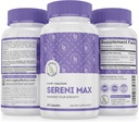 SERINI-MAX - 5-HTP συμπλήρωμα υποστήριξης Mood + Ασβέστιο - Υποστηρίζει την ήρεμη και ειρηνική κατάσταση του μυαλού - Boost σεροτονίνη, 5HTP 200mg για τη διαχείριση του στρες & συμπλήρωμα υποστήριξης ύπνου - 60 κάψουλες